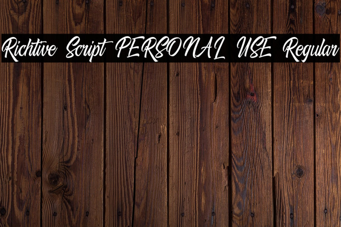 Richtive Script PERSONAL USE Regular Example 2