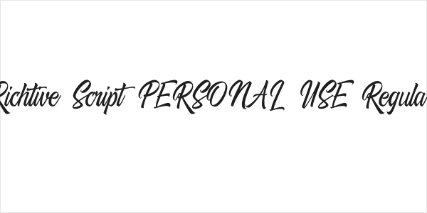 Richtive Script PERSONAL USE Regular Logo