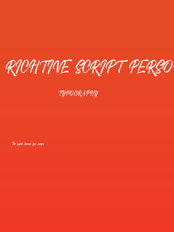 Richtive Script PERSONAL USE Regular Poster