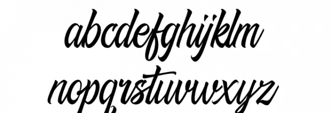 Richtive Script PERSONAL USE Regular फ़ॉन्ट लोअरकेस