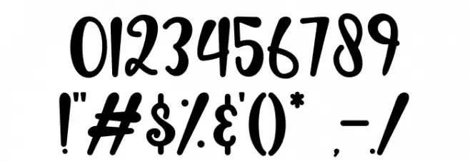 Rick & Brother Font OTHER CHARS