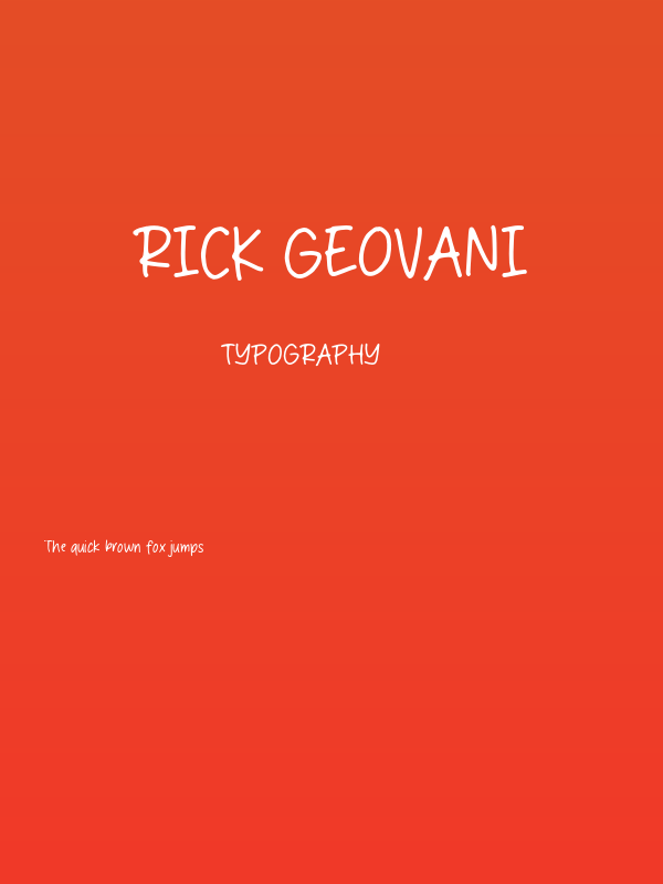 Rick Geovani Poster