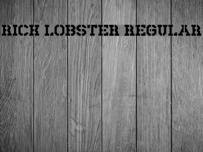 Rick Lobster Regular Font examples