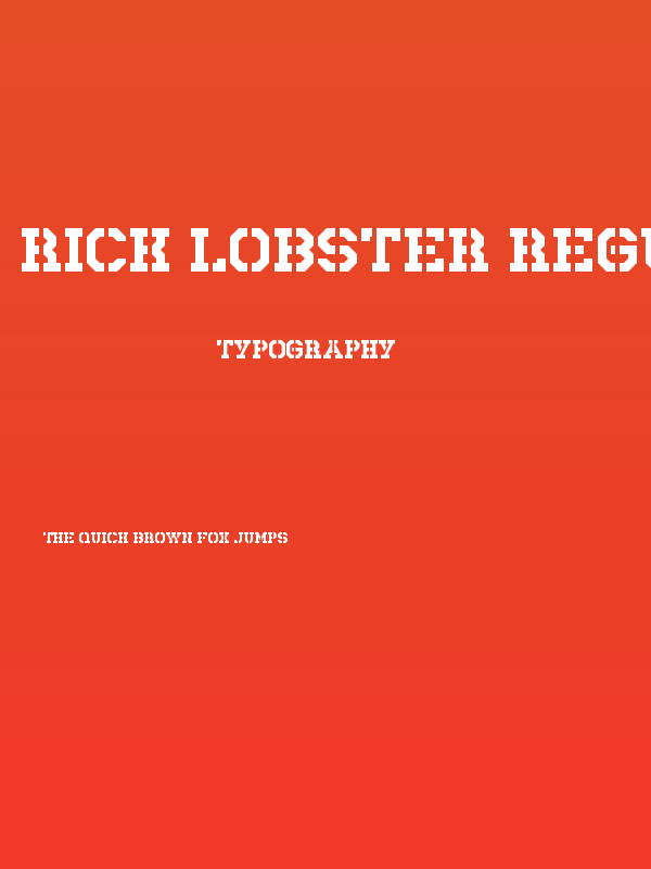 Rick Lobster Regular Poster