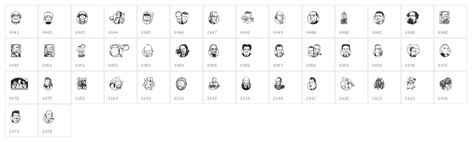 RickGearyHomage Character Map