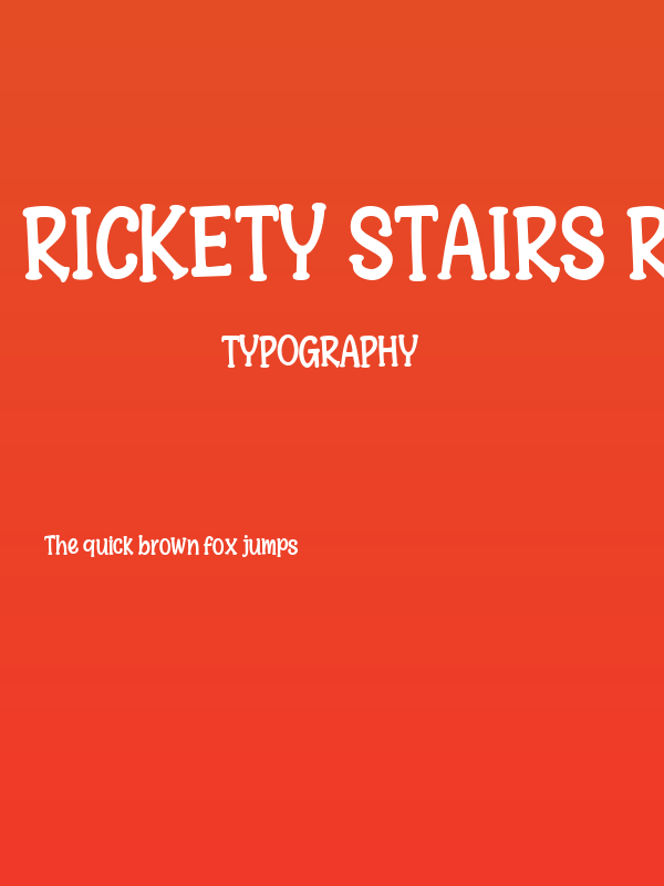 Rickety Stairs Regular Poster