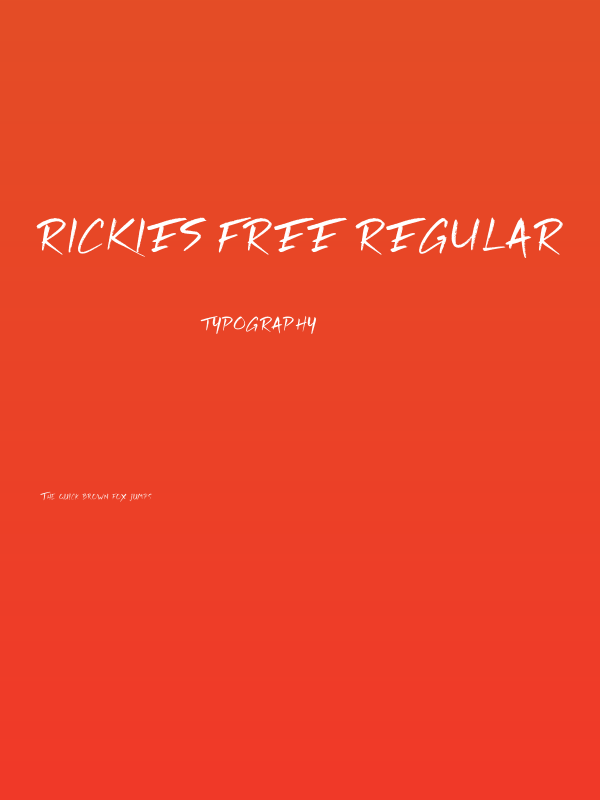 Rickies Free Regular Poster