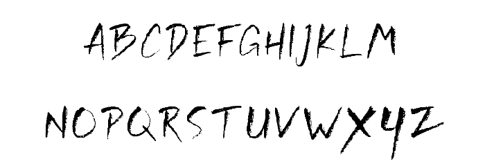 RickiesFree-Regular Font LOWERCASE