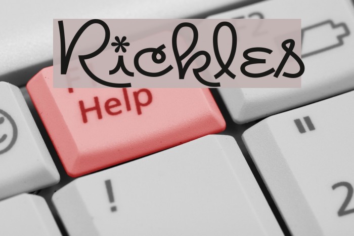 Rickles Font examples
