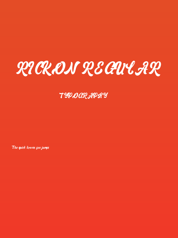 Rickon Regular Poster