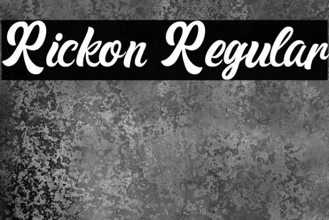 Rickon Regular Font examples