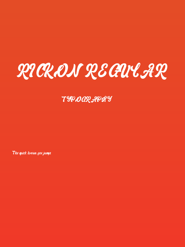 Rickon Regular Poster