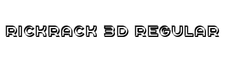 Rickrack 3D Regular  Free Fonts Download