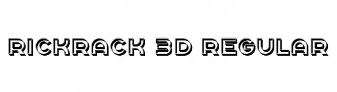 Rickrack 3D Regular  フリーフォントのダウンロード