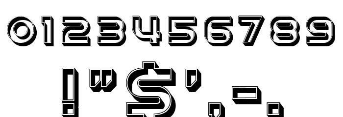 Rickrack 3D Regular Font OTHER CHARS