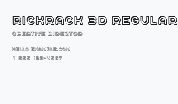 Rickrack 3D Regular Business Card