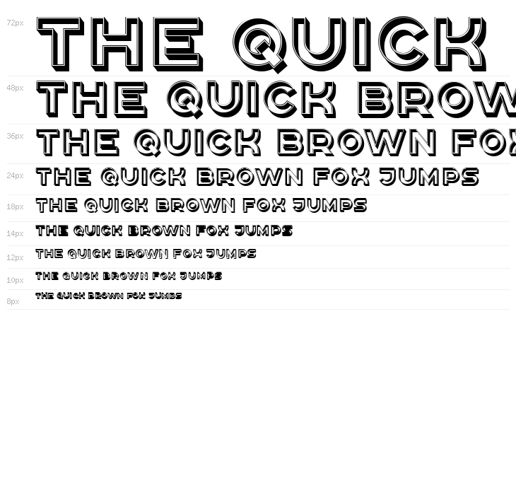 Rickrack 3D Regular Waterfall