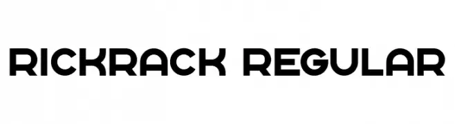 Rickrack Regular  フリーフォントのダウンロード