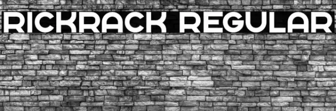 Rickrack Regular Font examples