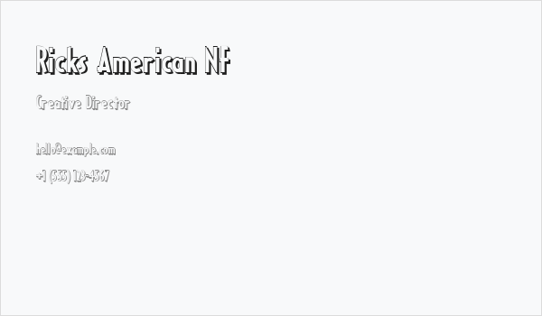 Ricks American NF Business Card