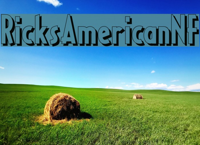RicksAmericanNF Font examples