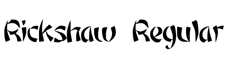 Rickshaw Regular  font caratteri gratis