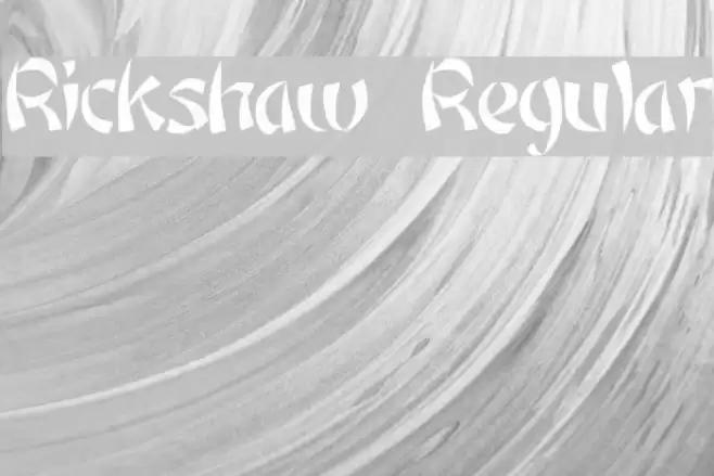 Rickshaw Regular Font examples