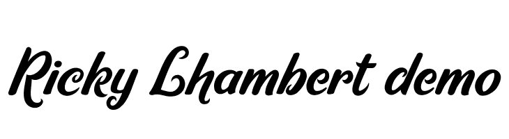 Ricky Lhambert demo  font caratteri gratis