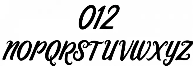 Ricky Lhambert demo Font OTHER CHARS