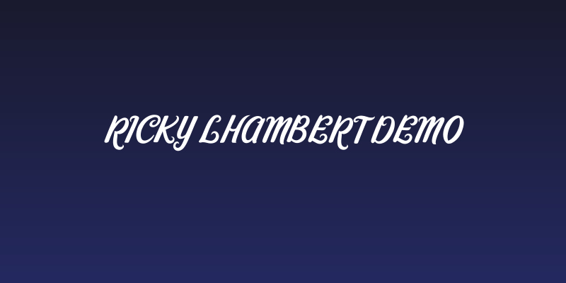 Ricky Lhambert demo Social Header
