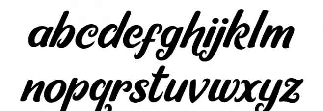 Ricky Lhambert demo Schriftart Kleinbuchstaben