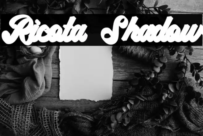 Ricota Shadow Font examples