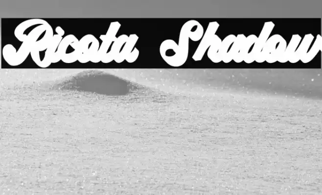 Ricota Shadow Font examples