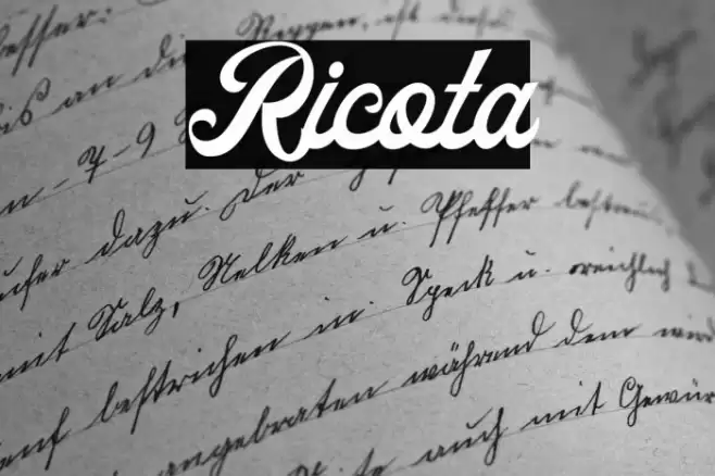 Ricota Font examples