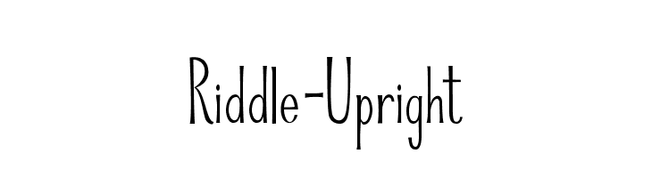 Riddle-Upright  Frei Schriftart Herunterladen
