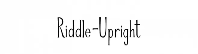 Riddle-Upright  Frei Schriftart Herunterladen