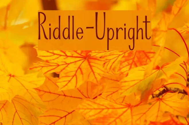 Riddle-Upright Example 1