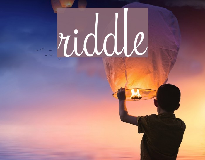 Riddle Font examples