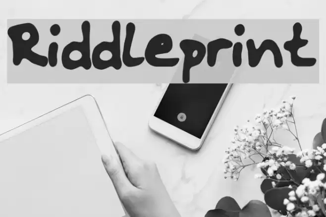 Riddleprint Font examples