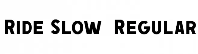 Ride Slow DEMO Regular  Скачать бесплатные шрифты