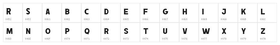 Ride Slow DEMO Regular Character Map