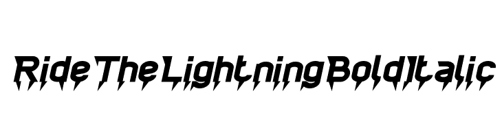 Ride The Lightning Bold Italic  免费字体下载
