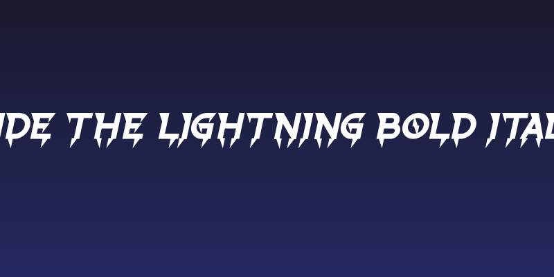 Ride The Lightning Bold Italic Social Header