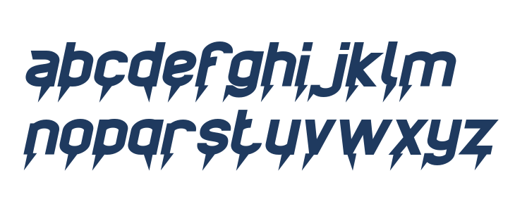 Ride The Lightning Bold Italic Lowercase