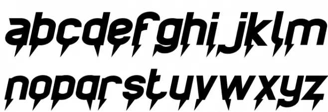 Ride The Lightning Bold Italic خط أحرف صغيرة