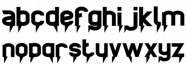Ride The Lightning Bold フォント 小文字