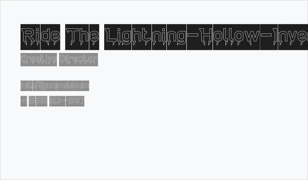 Ride The Lightning-Hollow-Inver Business Card