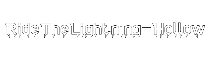 Ride The Lightning-Hollow  font caratteri gratis