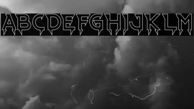 Ride The Lightning-Hollow Font examples