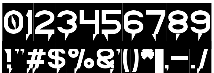 Ride The Lightning-Inverse Font OTHER CHARS